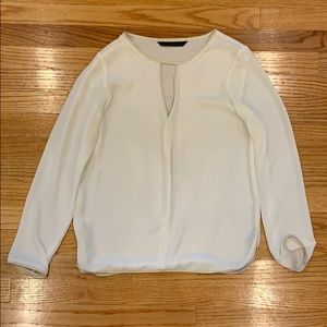 Zara Cream Sheer Top